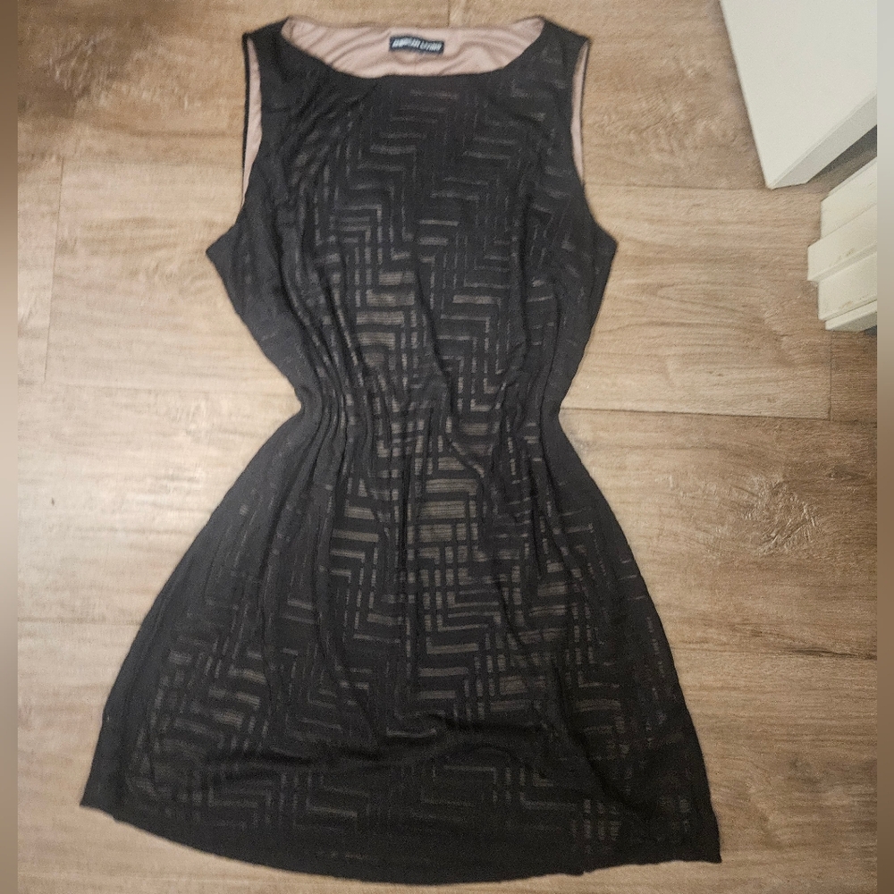 Calvin Klein Black Sheer Mini Dress
